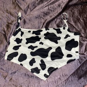 Cow print crop top